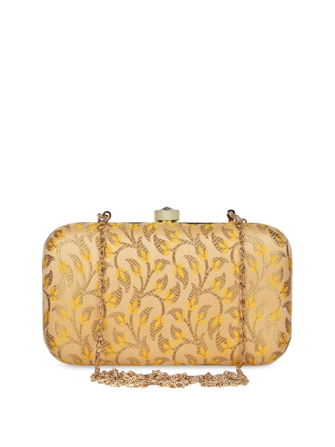 Anekaant Beige Printed Clutch