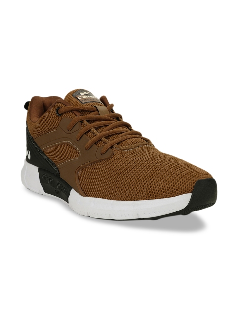 Campus Men Tan Brown Mesh Running Shoes