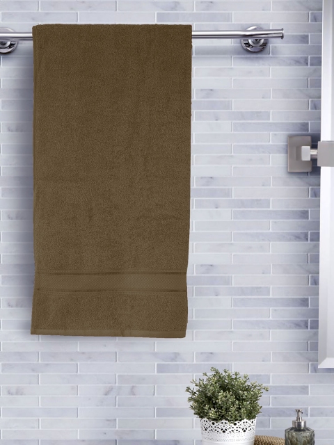 MASPAR Unisex Brown Solid Daffodil 500GSM Medium Bath Towel