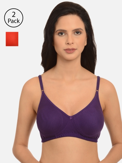mod & shy Pack of 2 Assorted Printed Non-Wired Non Padded Everyday Bras MS8485, Purple
mod & shy Pack of 2 Assorted Printed Non-Wired Non Padded Everyday Bras MS8485, Purple