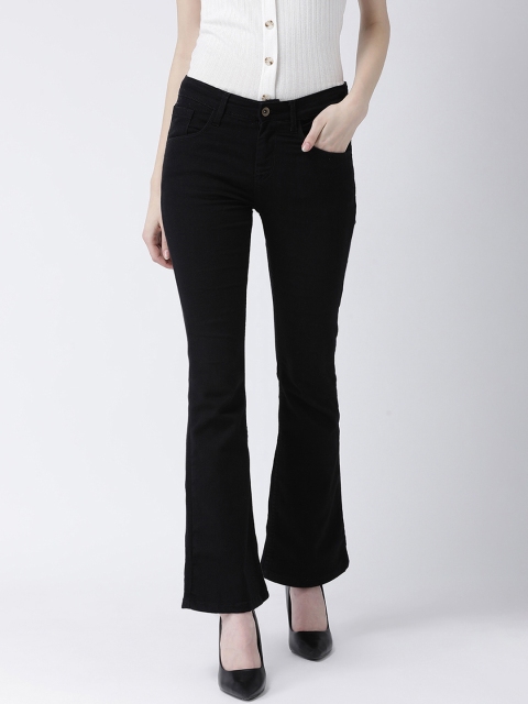 Club York Women Black Bootcut Mid-Rise Clean Look Jeans