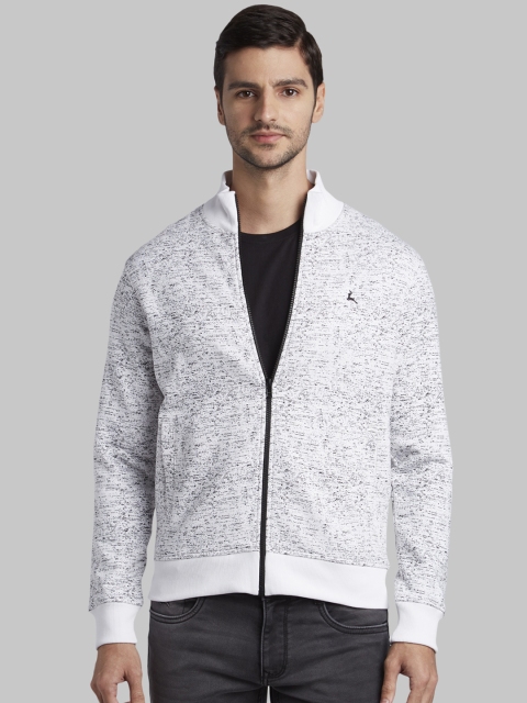 Parx Men White Printed Sweatshirt