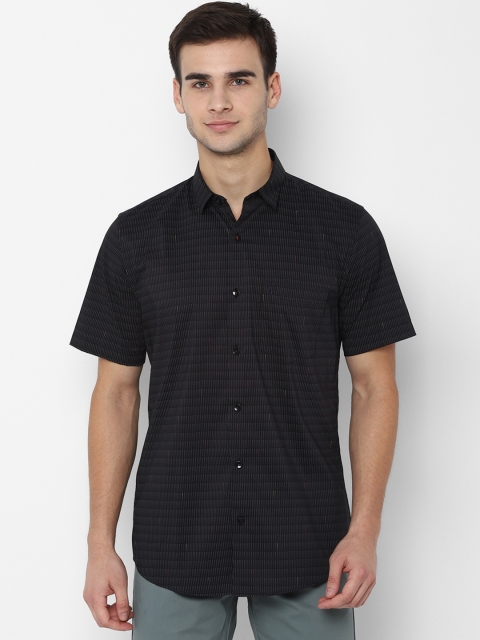 Allen Solly Men Black & White Slim Fit Printed Casual Shirt