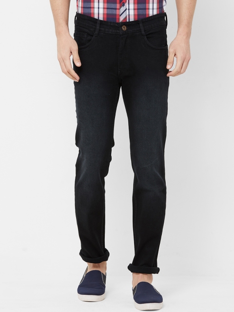Solemio Men Black Slim Fit Mid-Rise Clean Look Jeans