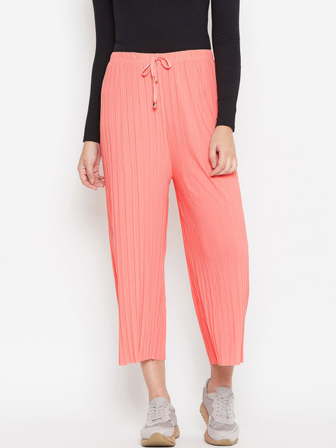 Camey Women Peach-Coloured Solid Straight Palazzos
Camey Women Peach-Coloured Solid Straight Palazzos