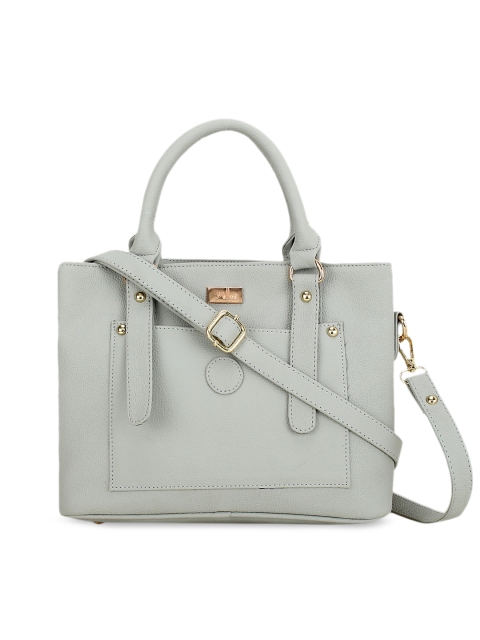 yelloe Grey Solid Handheld Bag