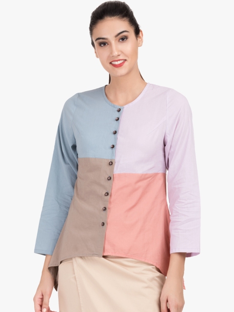 GRASS by Gitika Goyal Women Multicoloured Slim Fit Colourblocked Casual Shirt, Multi
GRASS by Gitika Goyal Women Multicoloured Slim Fit Colourblocked Casual Shirt, Multi