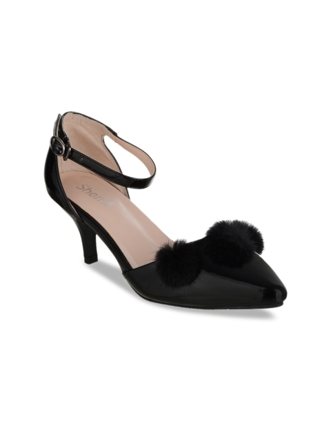 Sherrif Shoes Women Black Embellished Pumps