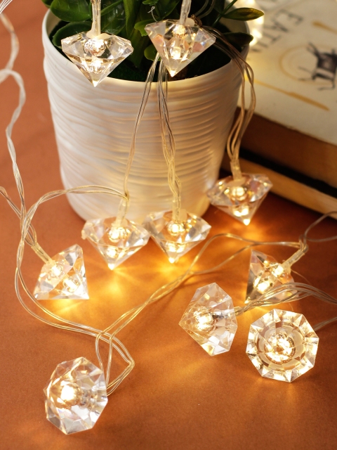 Aesthetic Home Solutions Transparent & Yellow Solid Wall or Ceiling String Lights