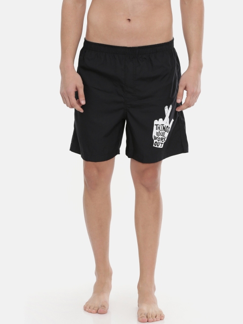 Bushirt Men Black Solid Boxers BX00111