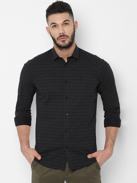 Allen Solly Men Black & White Slim Fit Printed Casual Shirt