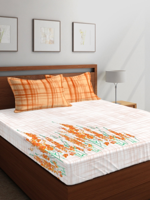 Boutique Living India Orange & Off-White Floral 200 TC Cotton 1 King Bedsheet with 2 Pillow Covers
Boutique Living India Orange & Off-White Floral 200 TC Cotton 1 King Bedsheet with 2 Pillow Covers