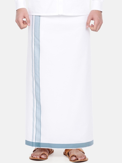 RAMRAJ COTTON Men White Dhotis