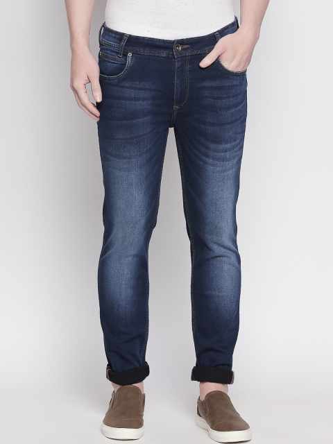 Mufti Men Blue Regular Fit Mid-Rise Clean Look Stretchable Jeans