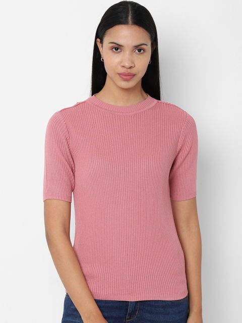 Allen Solly Woman Pink Self Design Top