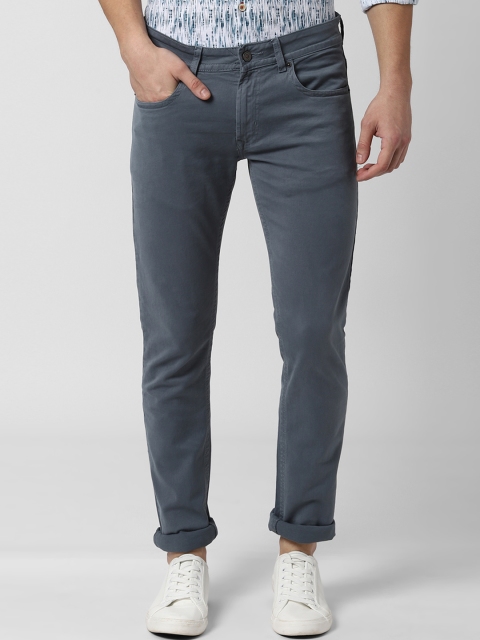 Peter England Casuals Men Grey Skinny Fit Mid-Rise Clean Look Stretchable Jeans
