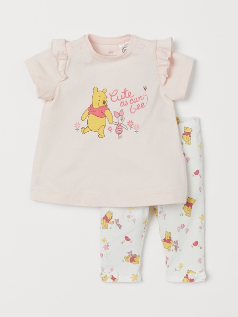 H&M Kids Pink & Grey 2-Piece Cotton Set