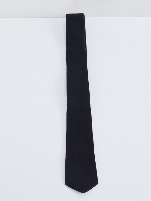 max Black Solid Broad Tie