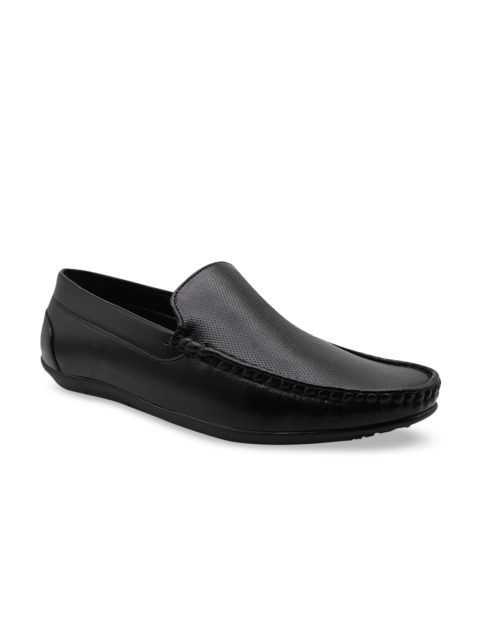 Provogue Men Black Textured Loafers