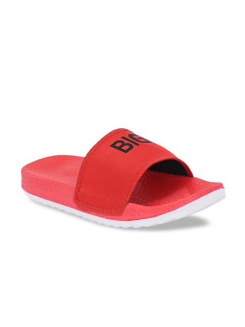 Big Fox Men Red Printed Thong Flip-Flops