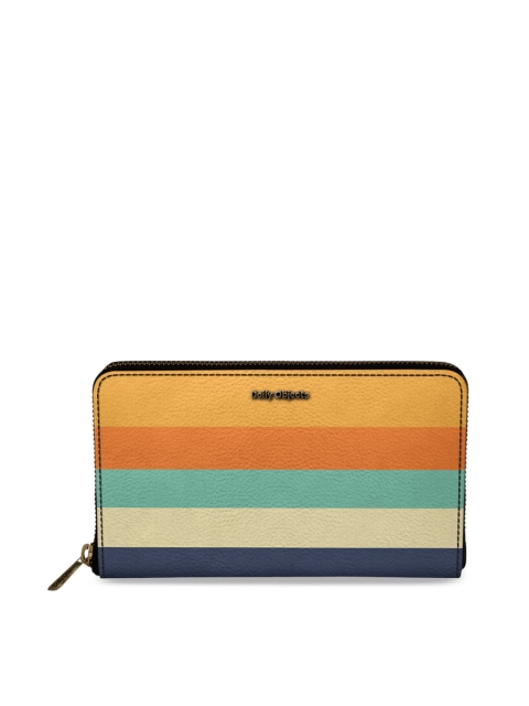 DailyObjects Women Multicoloured Striped Zip Around Wallet, Multi