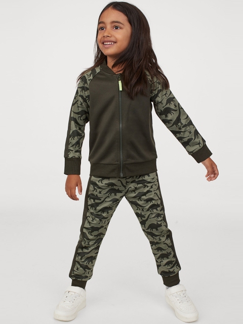 H&M Girls Olive Green 2-Piece Set