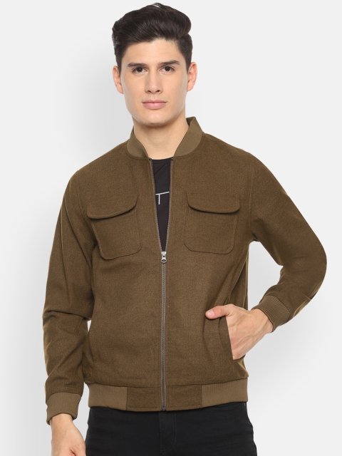 Van Heusen Men Brown Solid Bomber