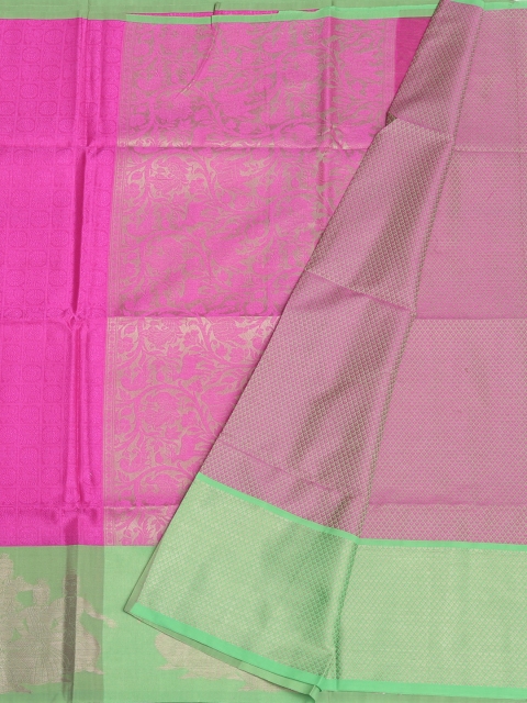 Pothys Magenta & Green Art Silk Woven Design Saree