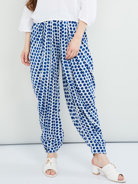 max Women Blue Regular Fit Printed Jodhpuris