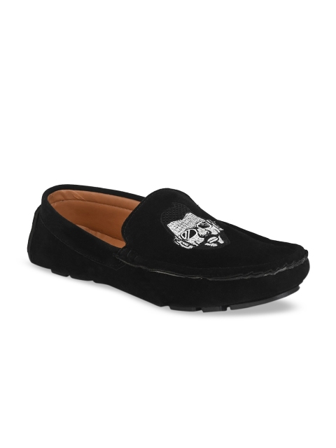 Big Fox Men Black Driving Shoes