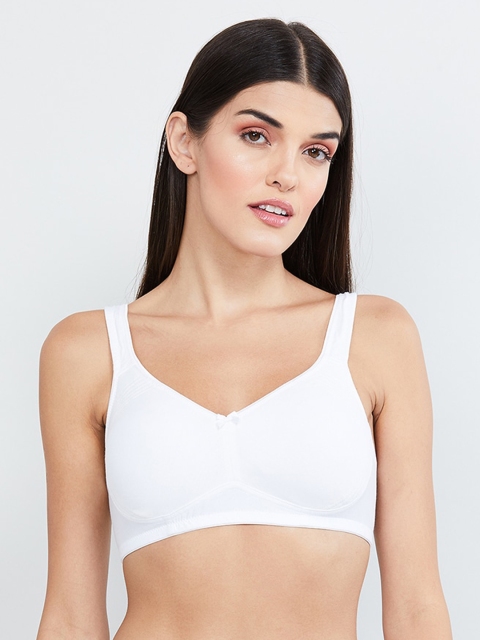 max White Solid Non-Wired Non Padded T-shirt Bra
