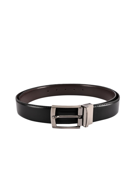 BuckleUp Men Black & Brown Solid Belt