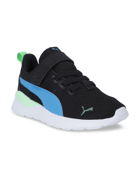 Puma Unisex Kids Black Textile Training or Gym Shoes