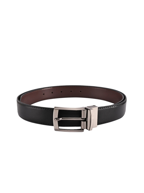 BuckleUp Men Black & Brown Solid Belt