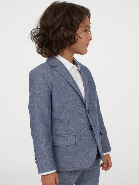 H&M Boys Blue Elbow Patch Cotton Jacket