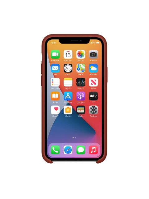 TREEMODA Brown Solid iPhone 11 Silicone Case, Camel brown