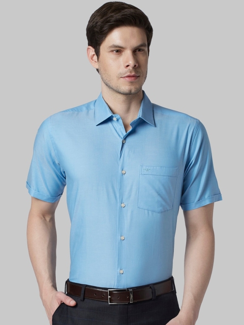 Park Avenue Men Blue Slim Fit Solid Formal Shirt