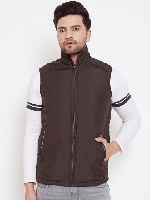 Spirit Men Coffee Brown Solid Windcheater Bomber