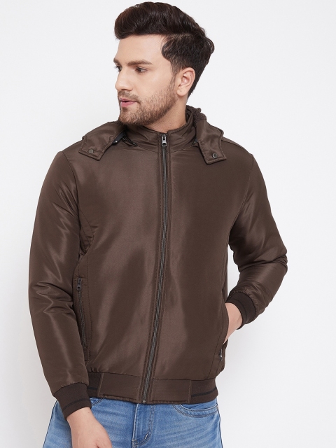 Spirit Men Coffee Brown Solid Windcheater Bomber