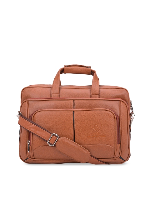Lioncrown Unisex Tan Brown Solid Messenger Bag