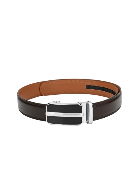 Pacific Gold Men Brown Solid Genuine Leather Belt