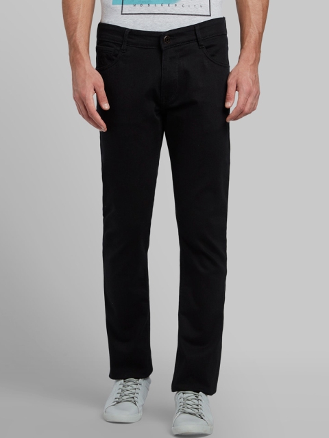 Parx Men Black Tapered Fit Mid-Rise Clean Look Jeans