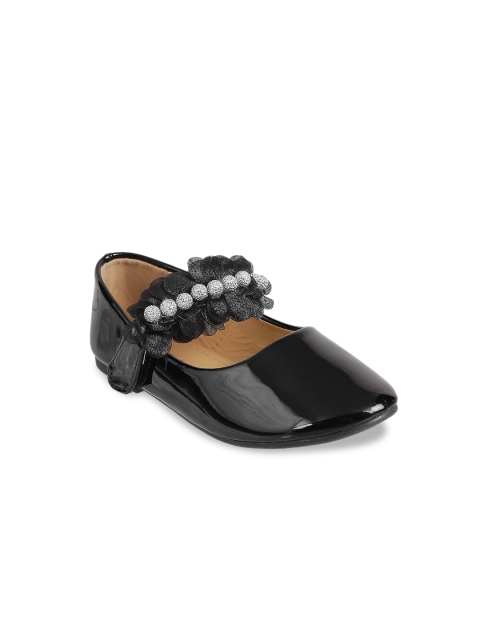 Metro Girls Black Embellished Mary Janes