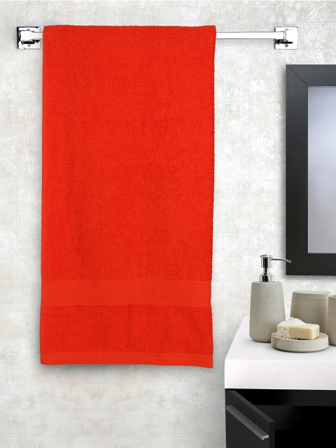 Raymond Home Unisex Orange Solid 450 GSM Bath Towel