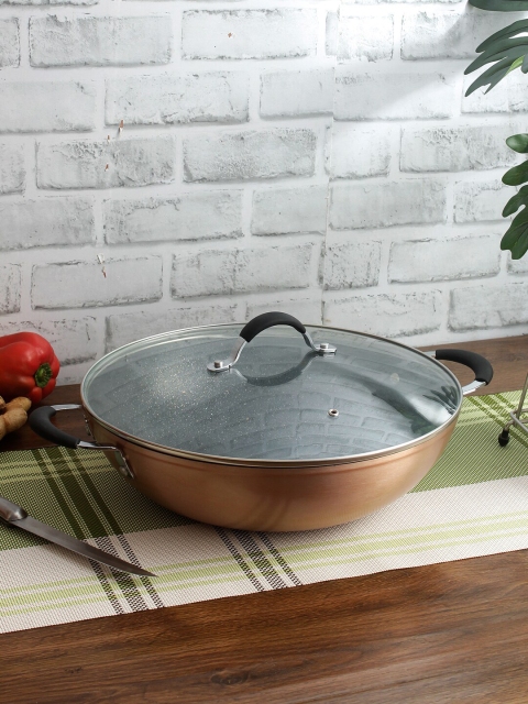 BERGNER Copper-Toned & Black Infinity Chef Kadhai With Lid