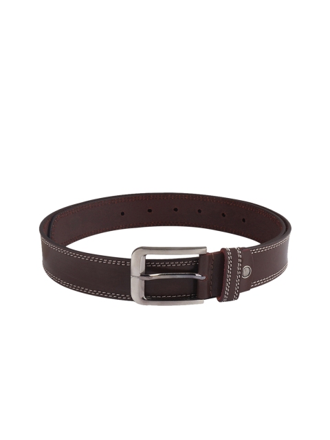Billion Men Brown Solid Leather Belt