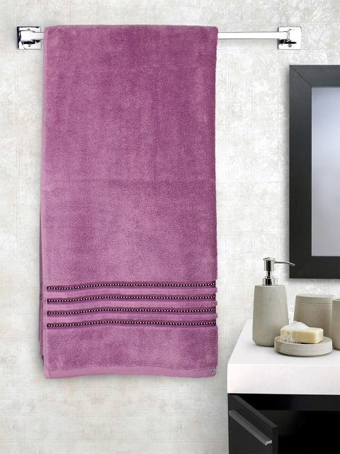 Raymond Home Unisex Purple Solid 380 GSM Bath Towel
