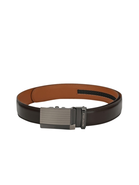 Pacific Gold Men Brown Solid Genuine Leather Belt