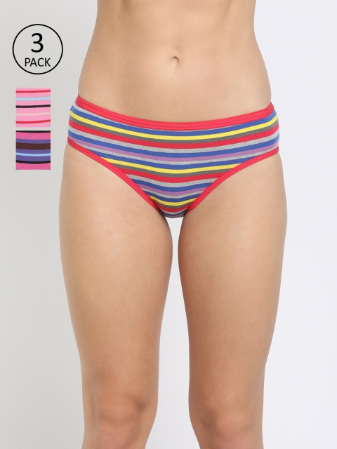 DIXCY SCOTT Slimz Women Pack Of 3 Assorted Basic Briefs PR119703