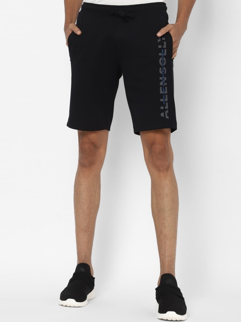 Solly Sport Men Black Printed Slim Fit Regular Shorts
